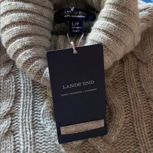 lands' end cashmere turtleneck sweater